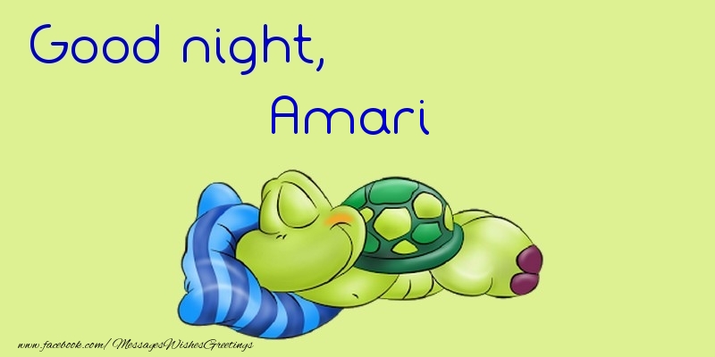 Greetings Cards for Good night - Good night, Amari