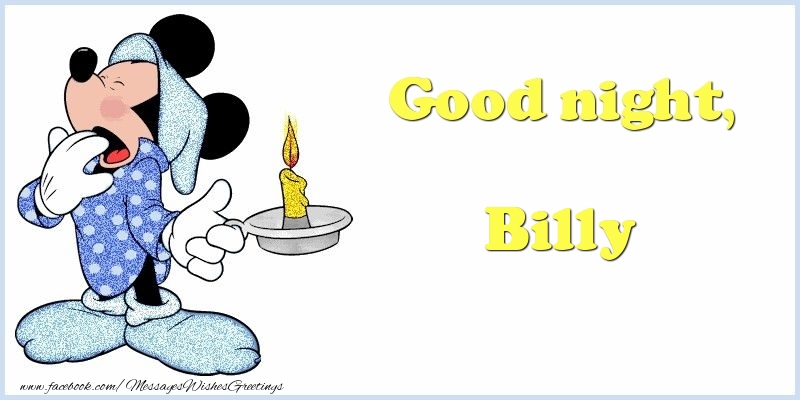 Greetings Cards for Good night - Good night, Billy