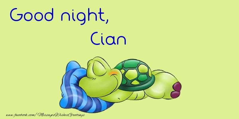 Greetings Cards for Good night - Good night, Cian