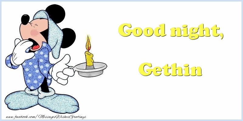 Greetings Cards for Good night - Good night, Gethin