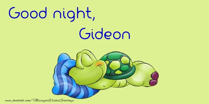 Greetings Cards for Good night - Good night, Gideon