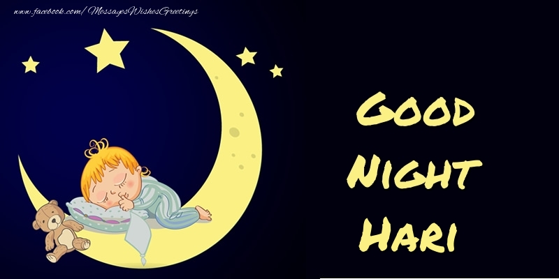 Greetings Cards for Good night - Good Night Hari