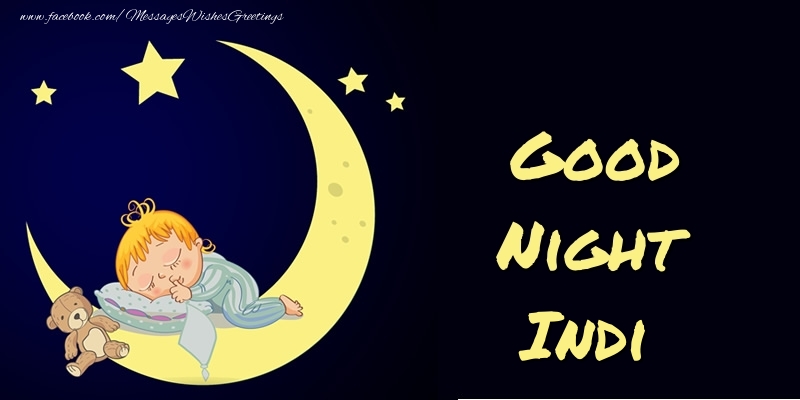 Greetings Cards for Good night - Good Night Indi