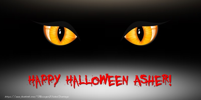 Greetings Cards for Halloween - Happy Halloween Asher!