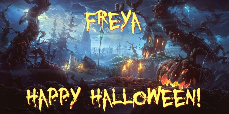 Greetings Cards for Halloween - Freya Happy Halloween!