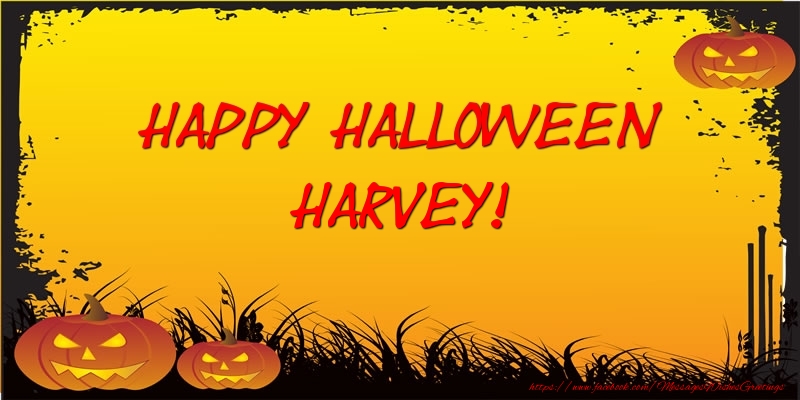 Greetings Cards for Halloween - Happy Halloween Harvey!