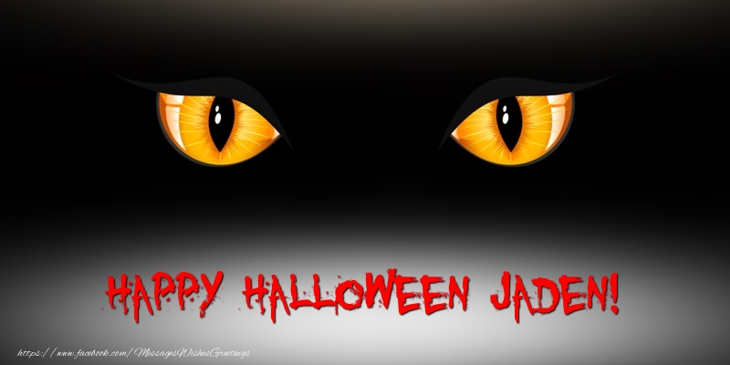 Greetings Cards for Halloween - Happy Halloween Jaden!