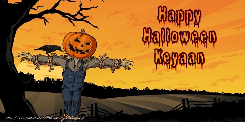 Greetings Cards for Halloween - Happy Halloween Keyaan