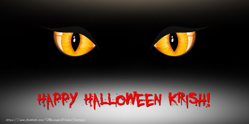 Greetings Cards for Halloween - Happy Halloween Krish!