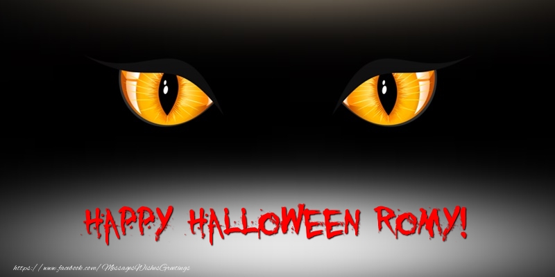 Greetings Cards for Halloween - Happy Halloween Romy!