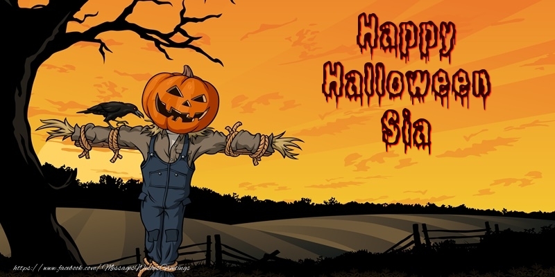 Greetings Cards for Halloween - Happy Halloween Sia