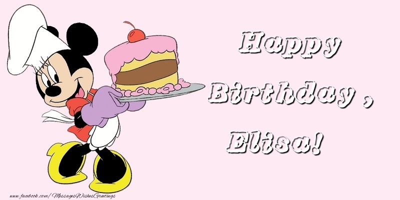 Greetings Cards for kids - Happy Birthday, Elisa