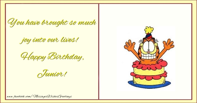  Greetings Cards for kids - Animation & Cake | You have brought so much joy into our lives! Happy Birthday, Junior