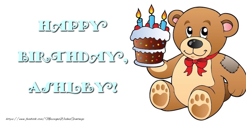 Greetings Cards for kids - Happy Birthday, Ashley