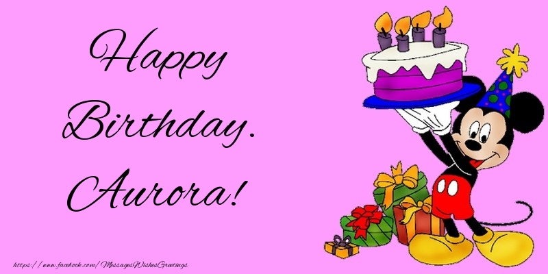 Greetings Cards for kids - Happy Birthday. Aurora