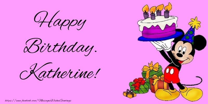  Greetings Cards for kids - Animation & Cake | Happy Birthday. Katherine