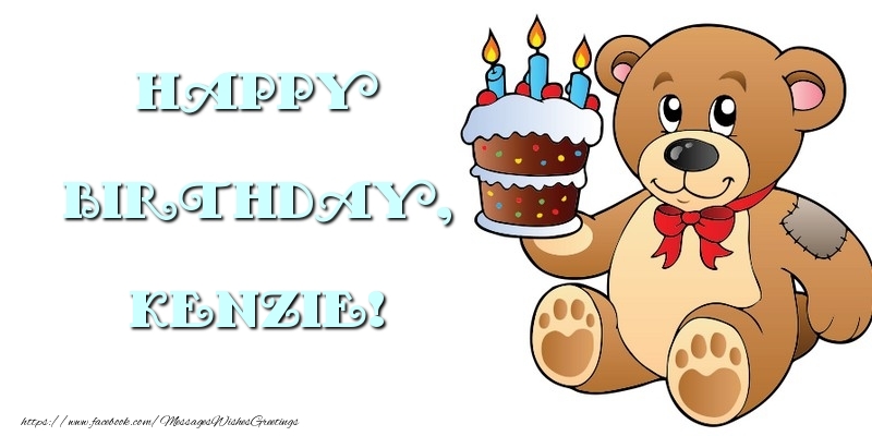 Greetings Cards for kids - Happy Birthday, Kenzie