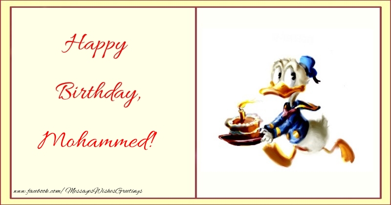 Greetings Cards for kids - Happy Birthday, Mohammed