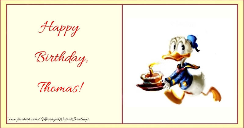 Greetings Cards for kids - Happy Birthday, Thomas