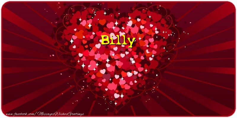 Greetings Cards for Love - Billy