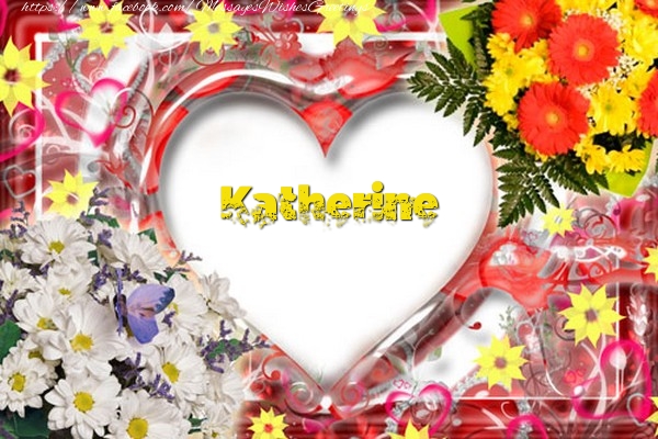 Greetings Cards for Love - Flowers & Hearts | Katherine