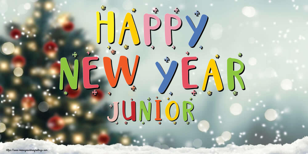  Greetings Cards for New Year - Christmas Tree | Happy New Year Junior!