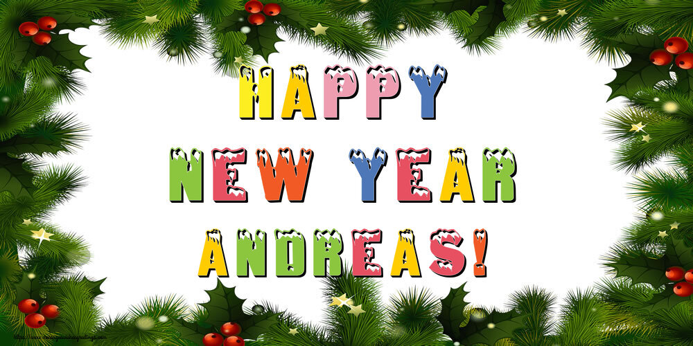  Greetings Cards for New Year - Christmas Decoration | Happy New Year Andreas!