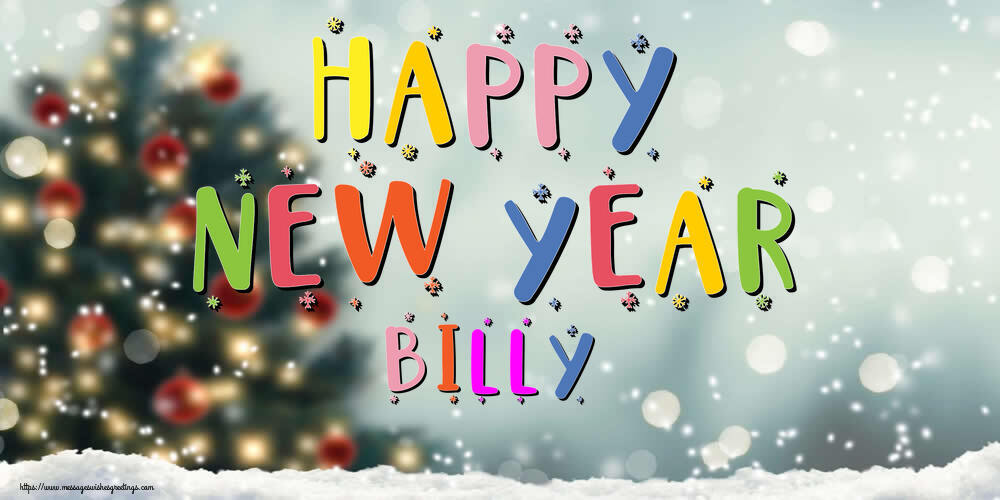 Greetings Cards for New Year - Happy New Year Billy!