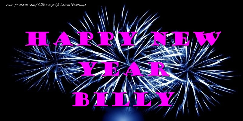 Greetings Cards for New Year - Happy New Year Billy