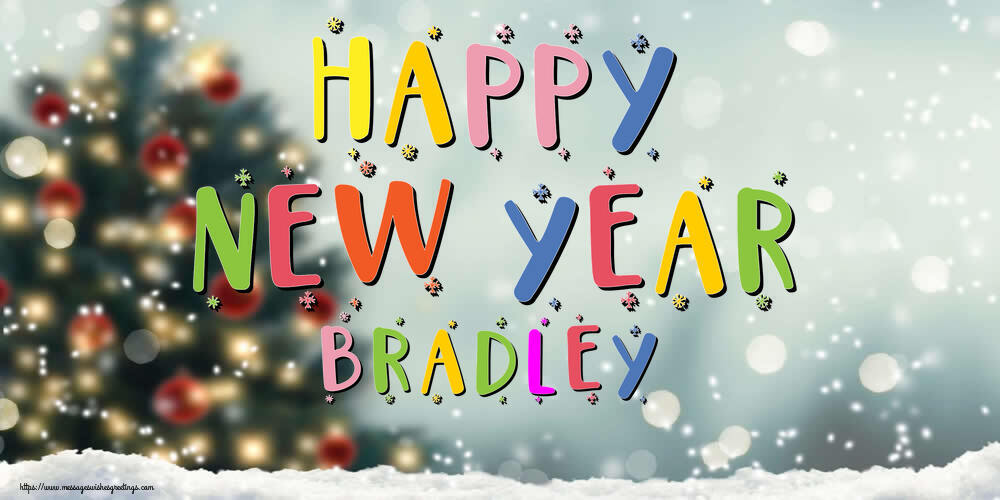  Greetings Cards for New Year - Christmas Tree | Happy New Year Bradley!