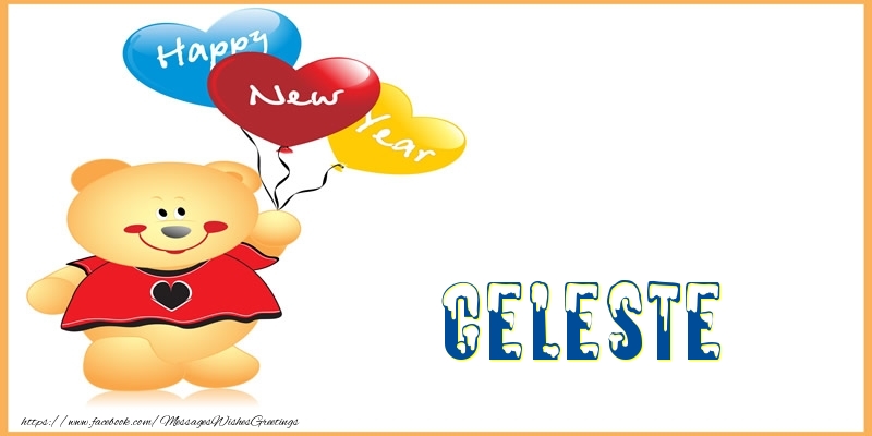 Greetings Cards for New Year - Happy New Year Celeste!