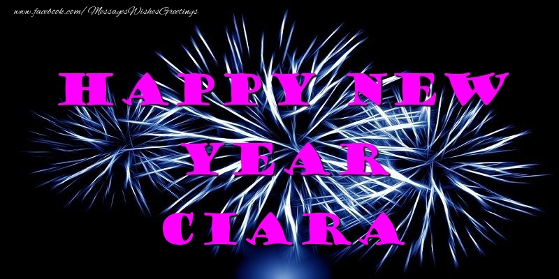 Greetings Cards for New Year - Happy New Year Ciara