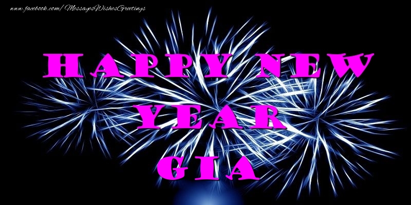 Greetings Cards for New Year - Happy New Year Gia