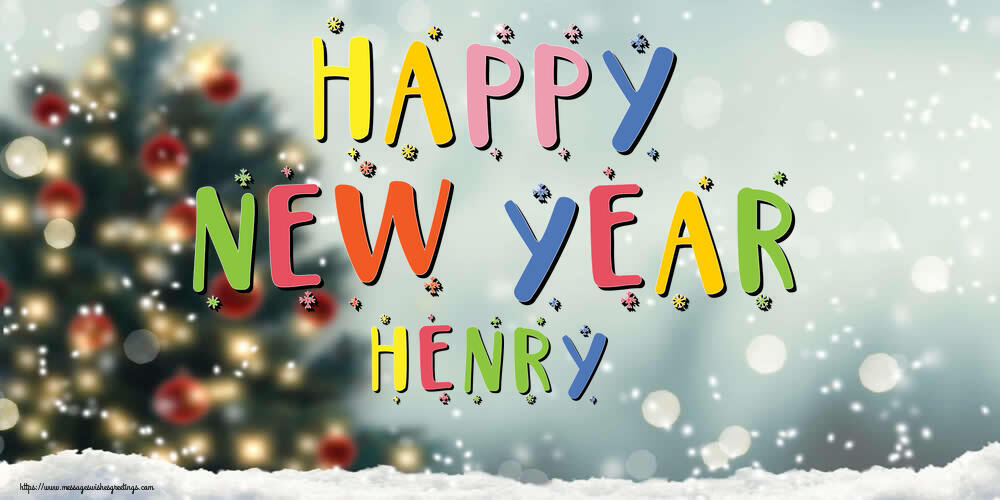 Greetings Cards for New Year - Happy New Year Henry!