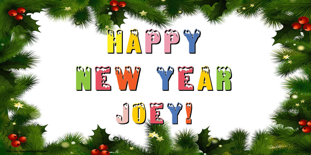 Greetings Cards for New Year - Christmas Decoration | Happy New Year Joey!