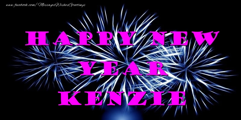 Greetings Cards for New Year - Happy New Year Kenzie