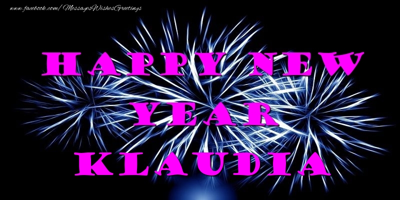  Greetings Cards for New Year - Fireworks | Happy New Year Klaudia