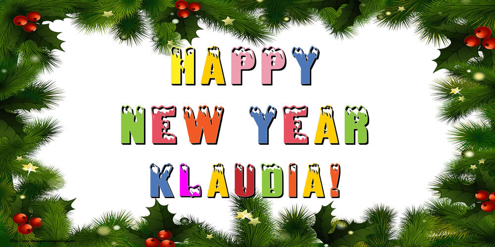  Greetings Cards for New Year - Christmas Decoration | Happy New Year Klaudia!