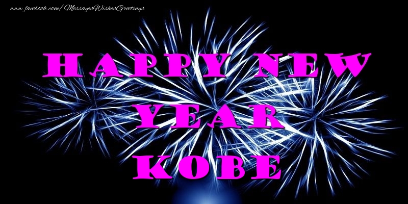 Greetings Cards for New Year - Fireworks | Happy New Year Kobe