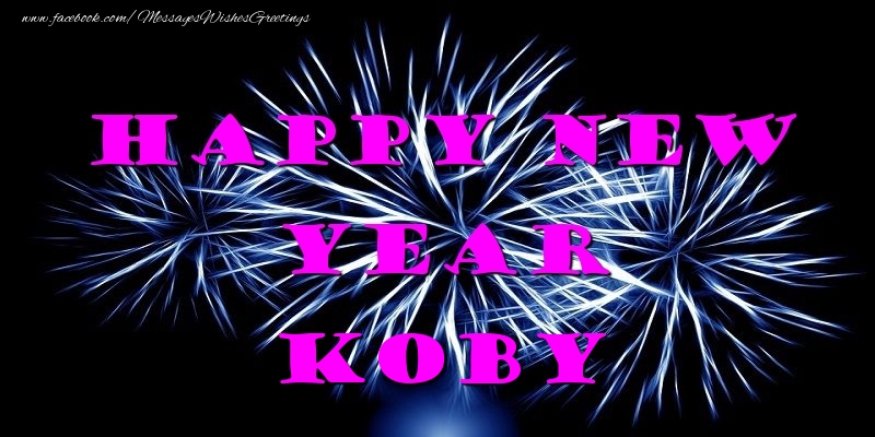 Greetings Cards for New Year - Happy New Year Koby