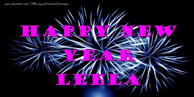 Greetings Cards for New Year - Happy New Year Leela