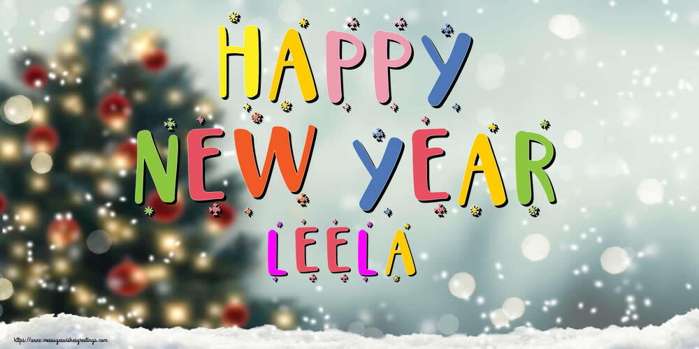 Greetings Cards for New Year - Happy New Year Leela!