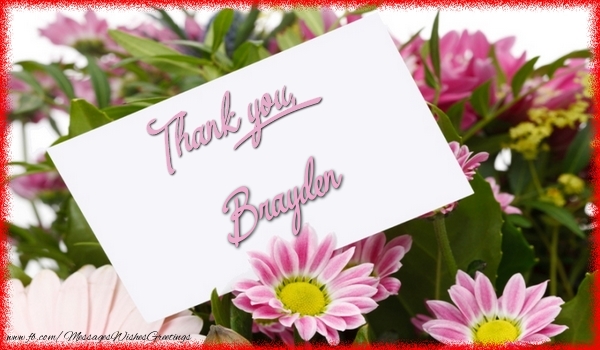  Greetings Cards Thank you - Flowers | Thank you, Brayden