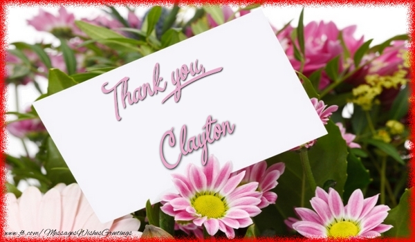  Greetings Cards Thank you - Flowers | Thank you, Clayton