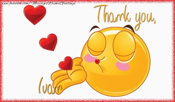 Greetings Cards Thank you - Emoji & Hearts | Thank you, Ivan