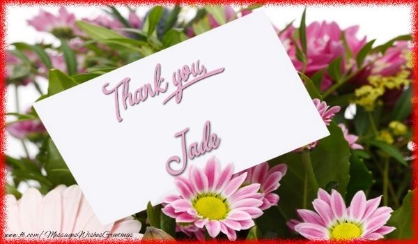  Greetings Cards Thank you - Flowers | Thank you, Jade