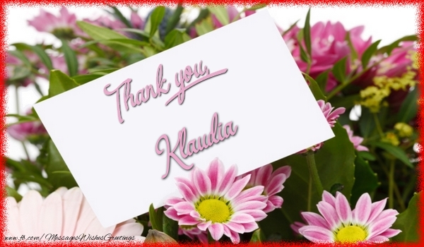 Greetings Cards Thank you - Flowers | Thank you, Klaudia