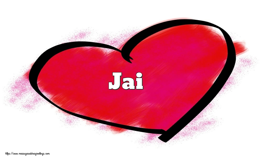  Greetings Cards for Valentine's Day - Hearts | Name Jai in heart