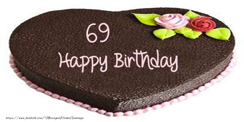69 years Happy Birthday Cake