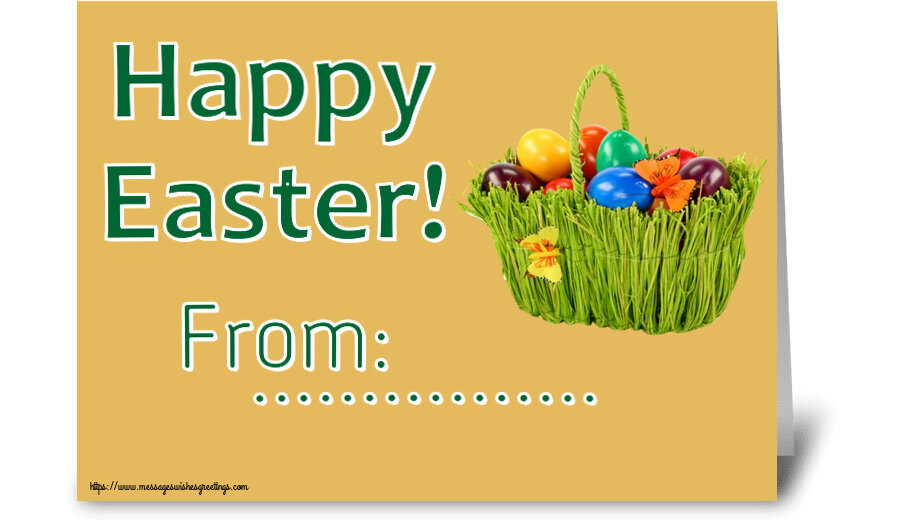 Custom Greetings Cards for Easter - Eggs | Happy Easter! From: ...